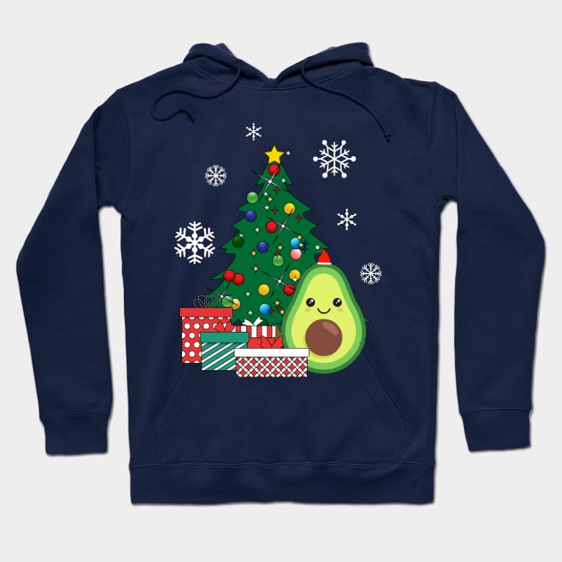 Happy Avocado Around The Christmas Tree Hoodie by Nova5